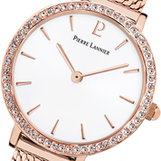 שעון יד לאישה רוזגולד משובץ קריסטלים PIERRE LANNIER 023L928