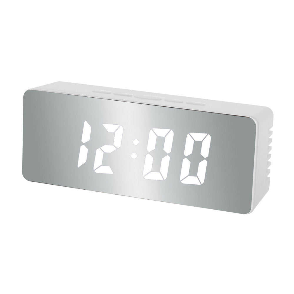 שעון מעורר LED שולחני לבן