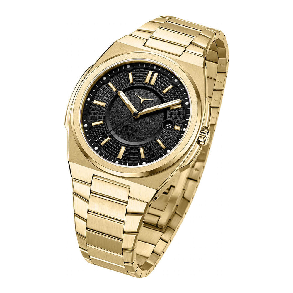 שעון יד לגבר ZINVO מסדרת RIVAL דגם GOLD