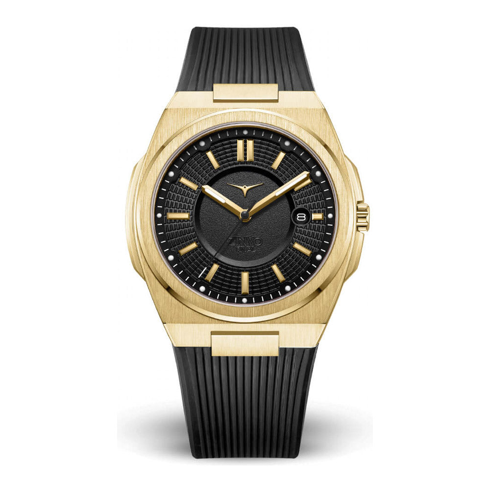 שעון יד לגבר ZINVO מסדרת RIVAL דגם GOLD