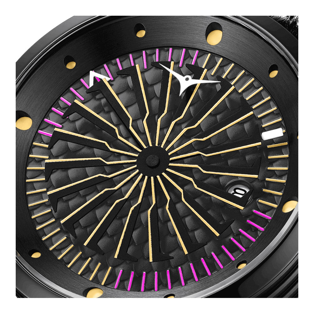 שעון יד לגבר ZINVO מסדרת BLADE דגם Cobra Black