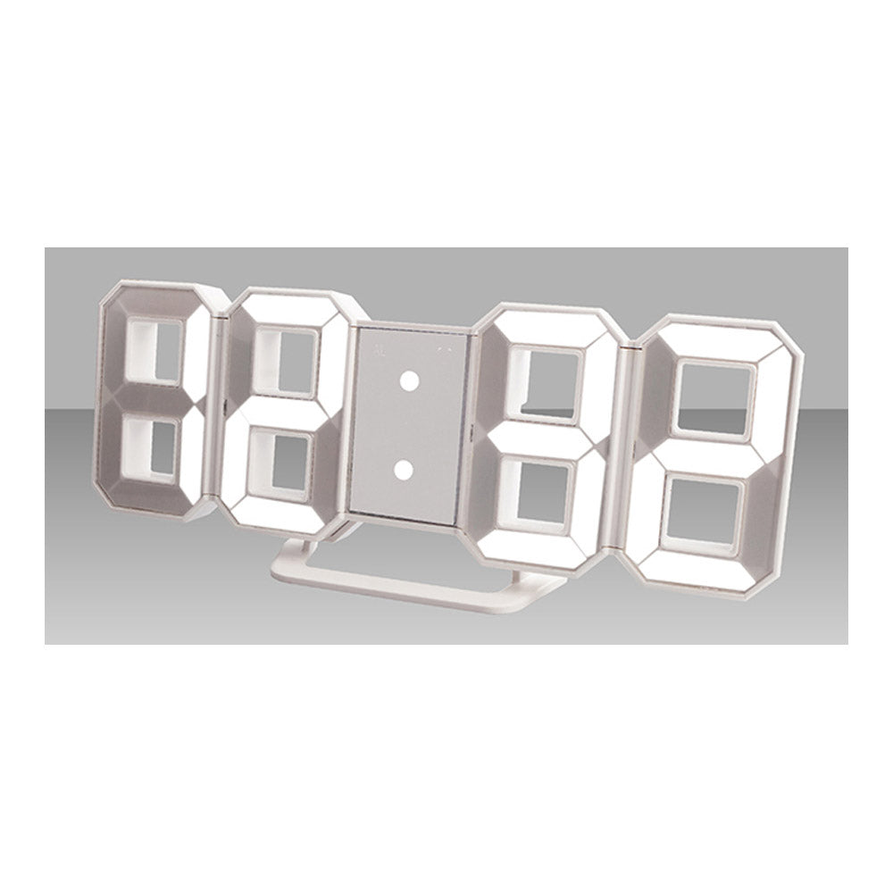 שעון מעורר LED שולחני לבן