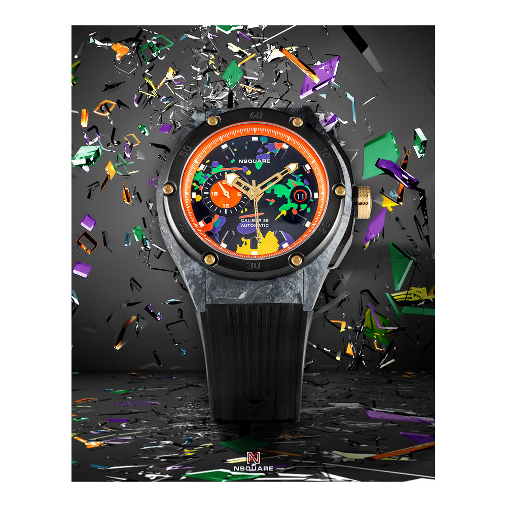 שעון יד לגבר NSQUARE דגם Multicoloured N39.2