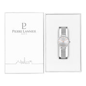 שעון יד רשת כסופה לאישה PIERRE LANNIER 013N628