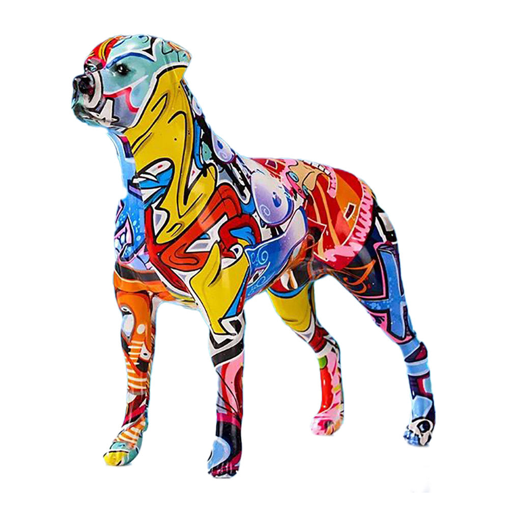ROTTWEILER POP ART פסל כלב יוקרתי