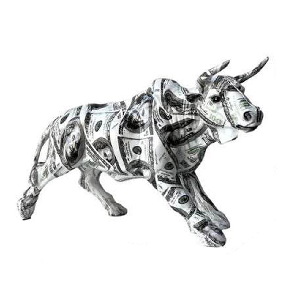 MONEY BULL פסל שור יוקרתי 100 דולר