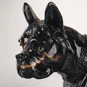 BLACK BOXER פסל כלב יוקרתי