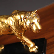 GOLDEN TIGER פסל טיגריס יוקרתי מוזהב