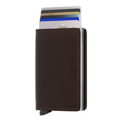 ארנק כרטיסים נשלפים SECRID Slimwallet מעור חום כהה