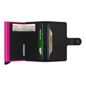 ארנק SECRID כרטיסים נשלפים Mini wallet Matte Black & fuchsia