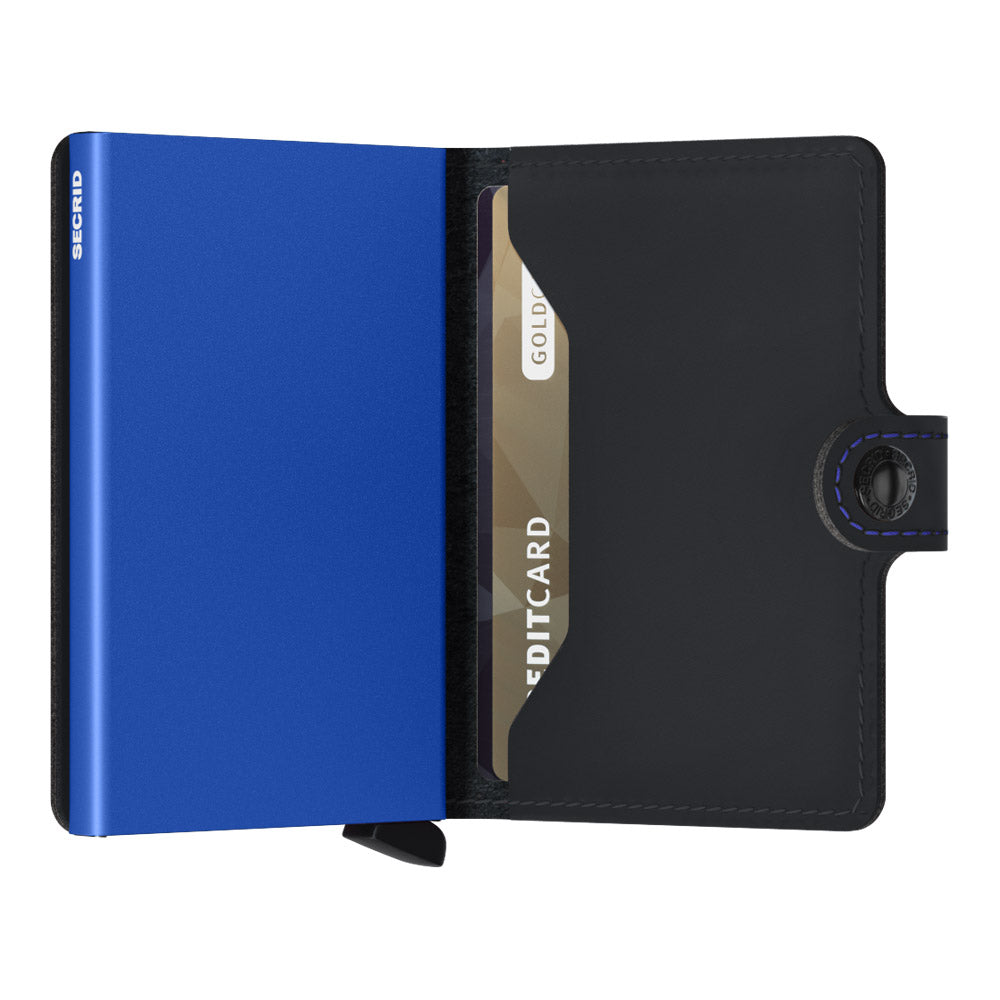 ארנק SECRID כרטיסים נשלפים Miniwallet Matte Black & Blue