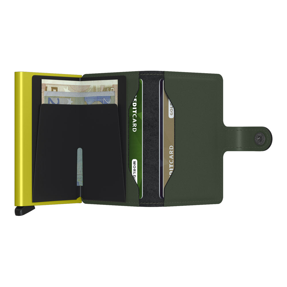 ארנק SECRID כרטיסים נשלפים Mini wallet Matte Green & Lime