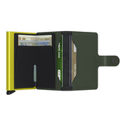ארנק SECRID כרטיסים נשלפים Mini wallet Matte Green & Lime