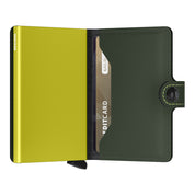 ארנק SECRID כרטיסים נשלפים Mini wallet Matte Green & Lime