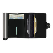 ארנק כרטיסים נשלפים SECRID TWIMWALLET מעור בצבע שחור מט