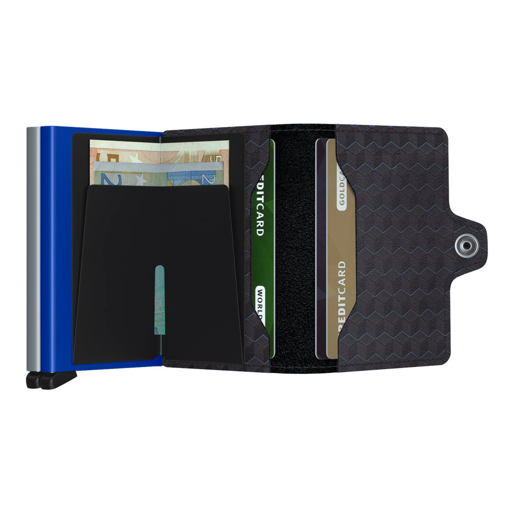 ארנק SECRID כרטיסים נשלפים Twinwallet Optical Titanium-Blue
