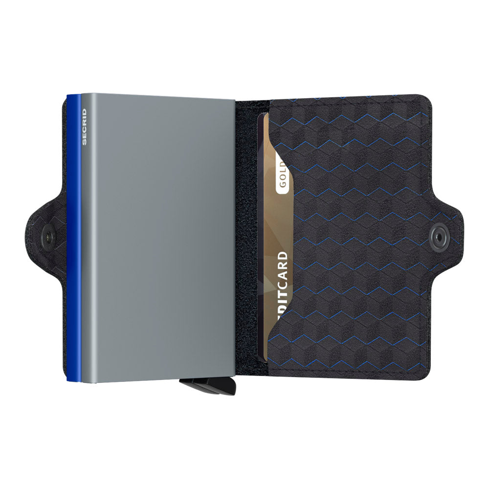 ארנק SECRID כרטיסים נשלפים Twinwallet Optical Titanium-Blue