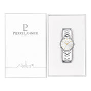 שעון יד כסוף משובץ קריסטלים לאישה PIERRE LANNIER 036P621