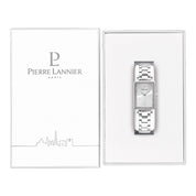 שעון יד כסוף משובץ קריסטלים לאישה PIERRE LANNIER 073H621