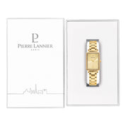 שעון יד מוזהב משובץ קריסטלים לאישה PIERRE LANNIER 074L542