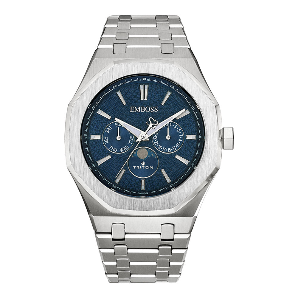 שעון יד לגבר EMBOSS Triton Moon Phase EMTRMMSSNMS000