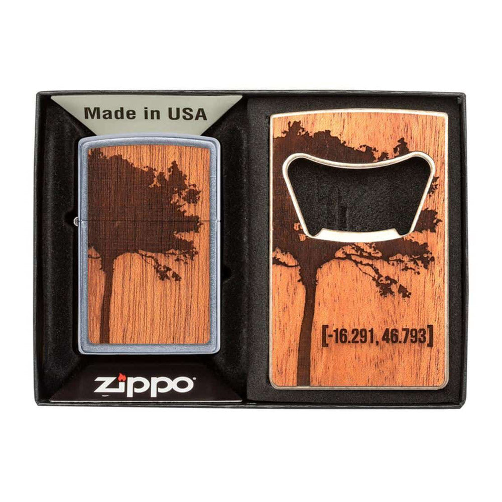 מצית זיפו WOOD CHUCK + פותחן