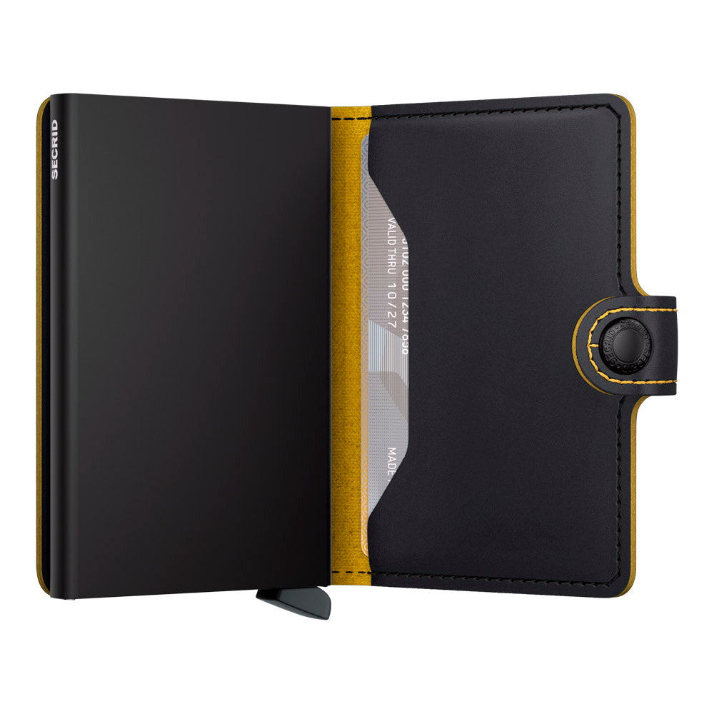 ארנק SECRID כרטיסים נשלפים Mini wallet Matte Black & Ochre