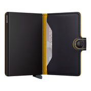 ארנק SECRID כרטיסים נשלפים Mini wallet Matte Black & Ochre