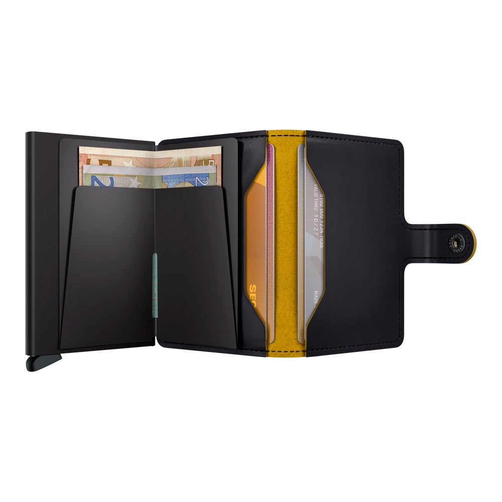 ארנק SECRID כרטיסים נשלפים Mini wallet Matte Black & Ochre