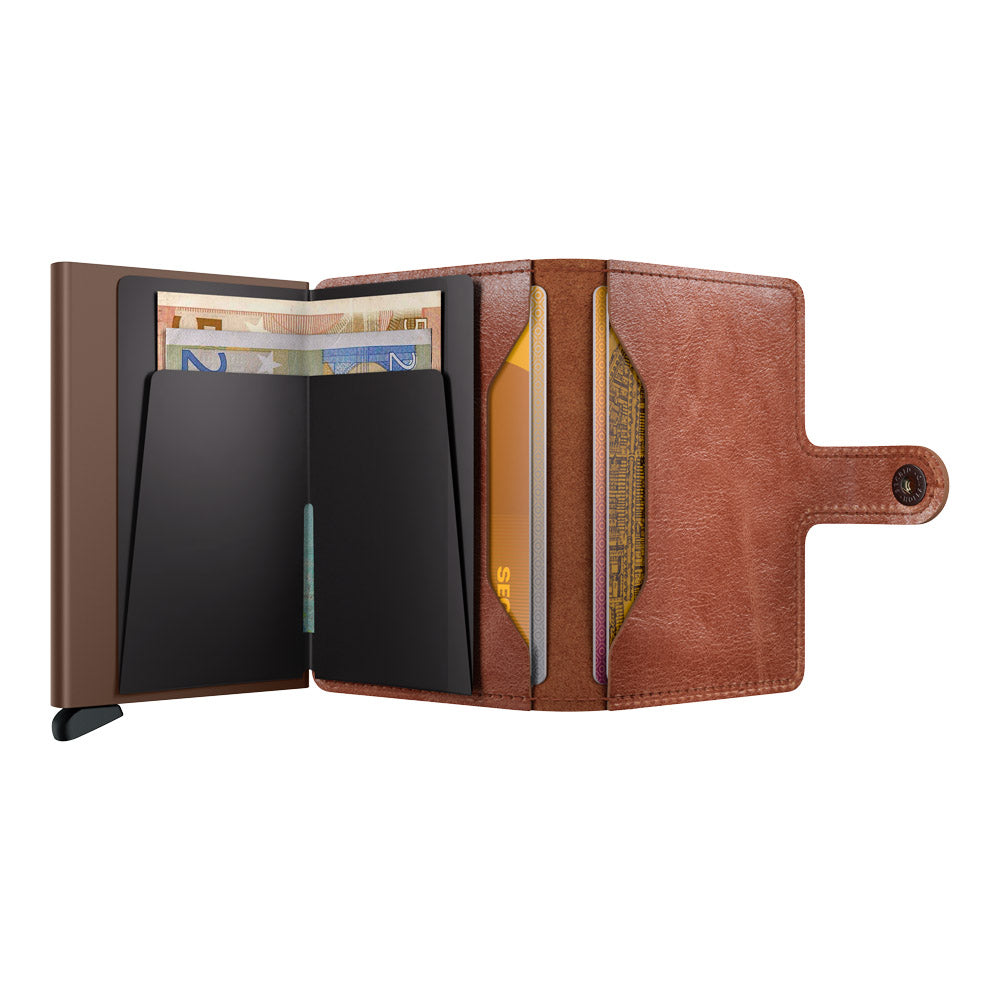 ארנק SECRID כרטיסים נשלפים Mini wallet Vintage Cognac-Brown