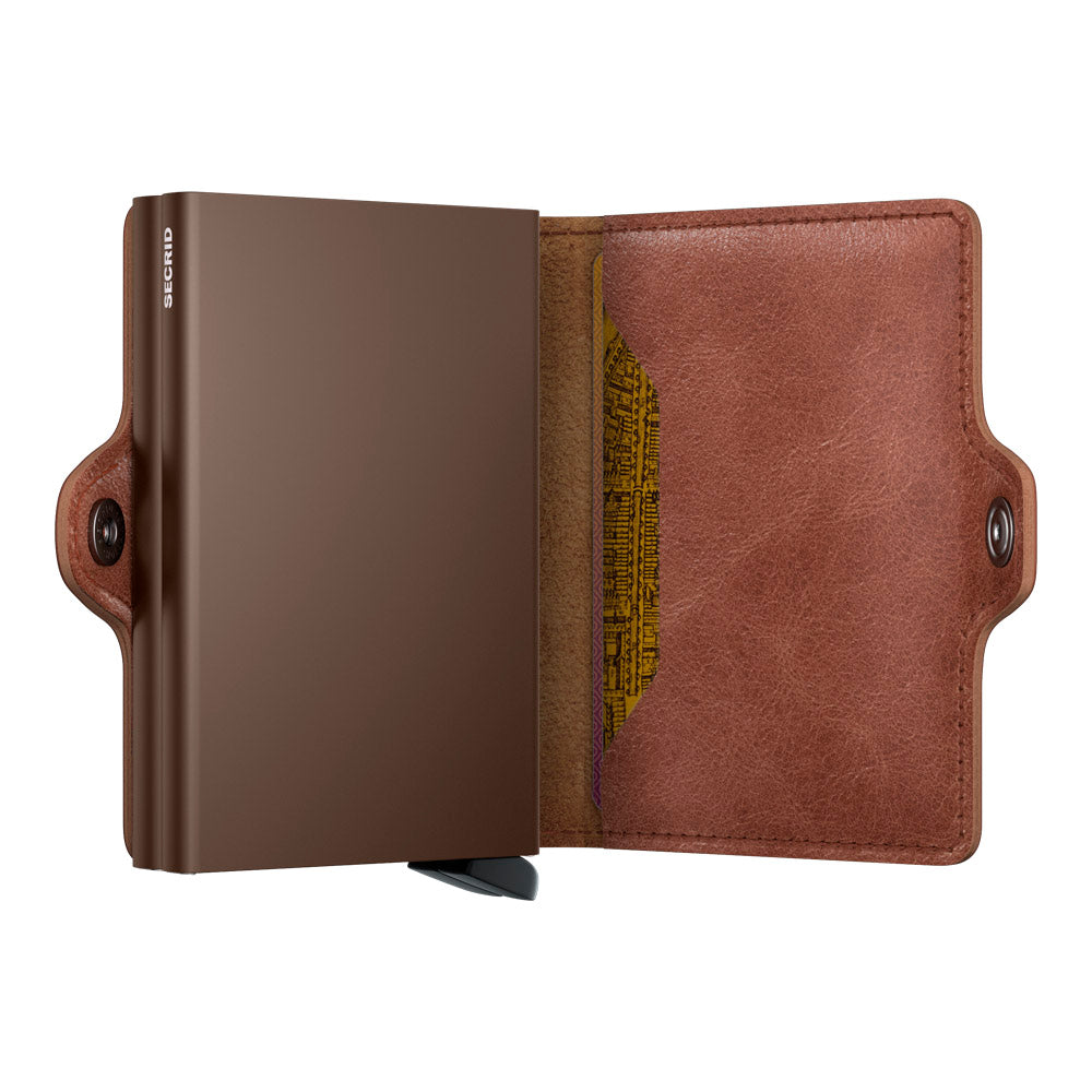 ארנק SECRID כרטיסים נשלפים Twinwallet Vintage Cognac-Brown