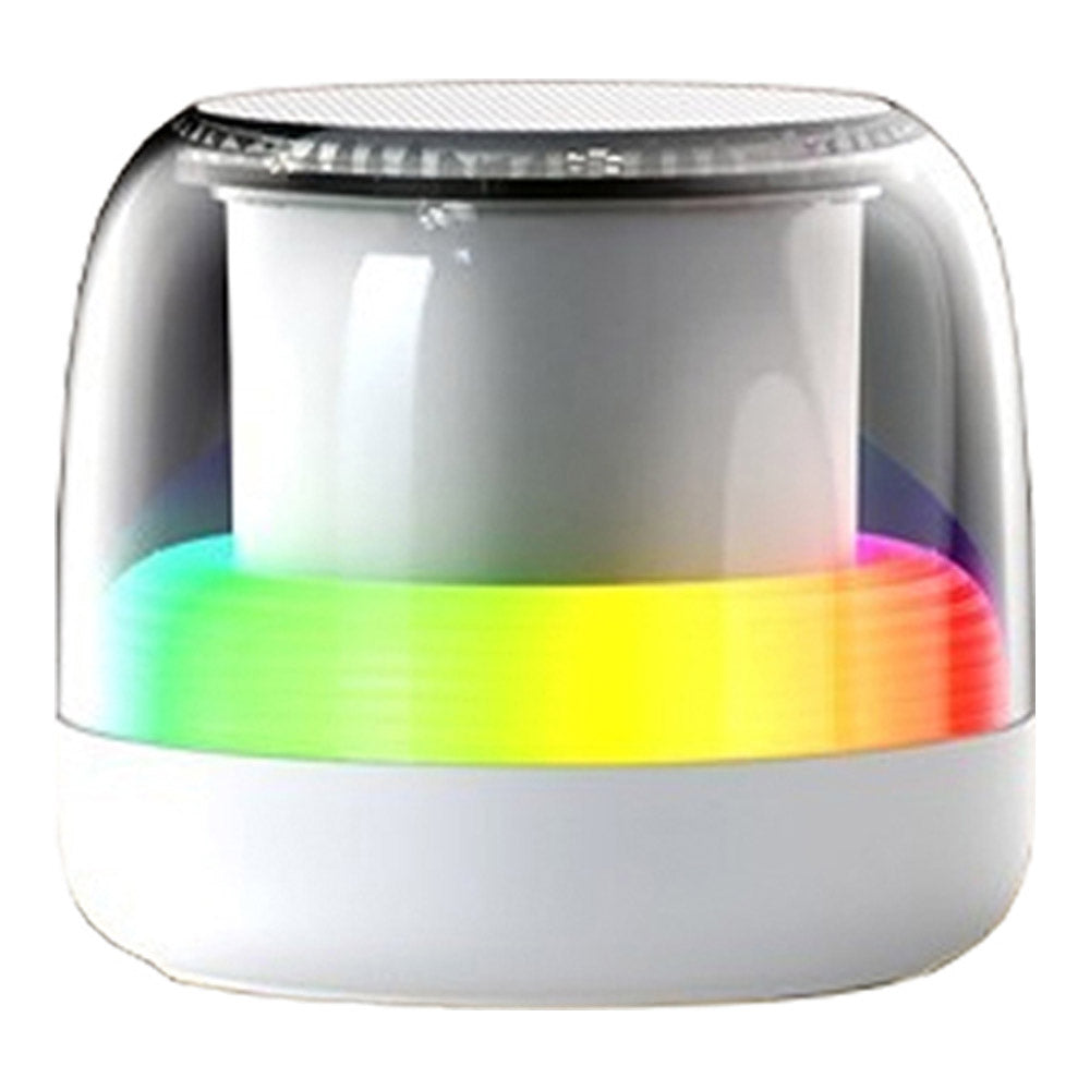 רמקול BT לבן עם תאורת אווירה 5W RGB