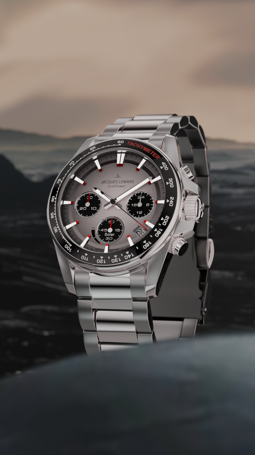 שעון יד לגבר JACQUES LEMANS ANNIVERSARY ECO POWER LIMITED EDITION 50-1A