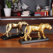 GOLDEN TIGER פסל טיגריס יוקרתי מוזהב