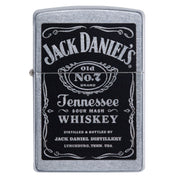 מצית זיפו כסופה עם תוית שחורה JACK DANIELS