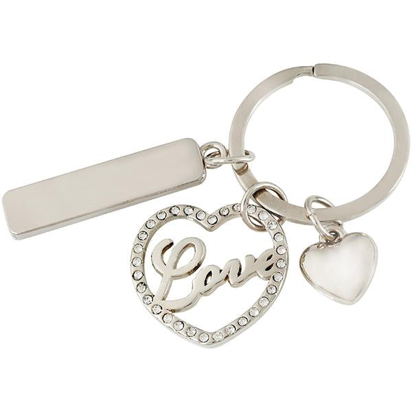 מחזיק מפתחות LOVE עם לוחית