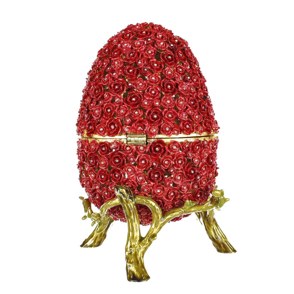 ביצת פברז'ה עם עיטורי פרחים