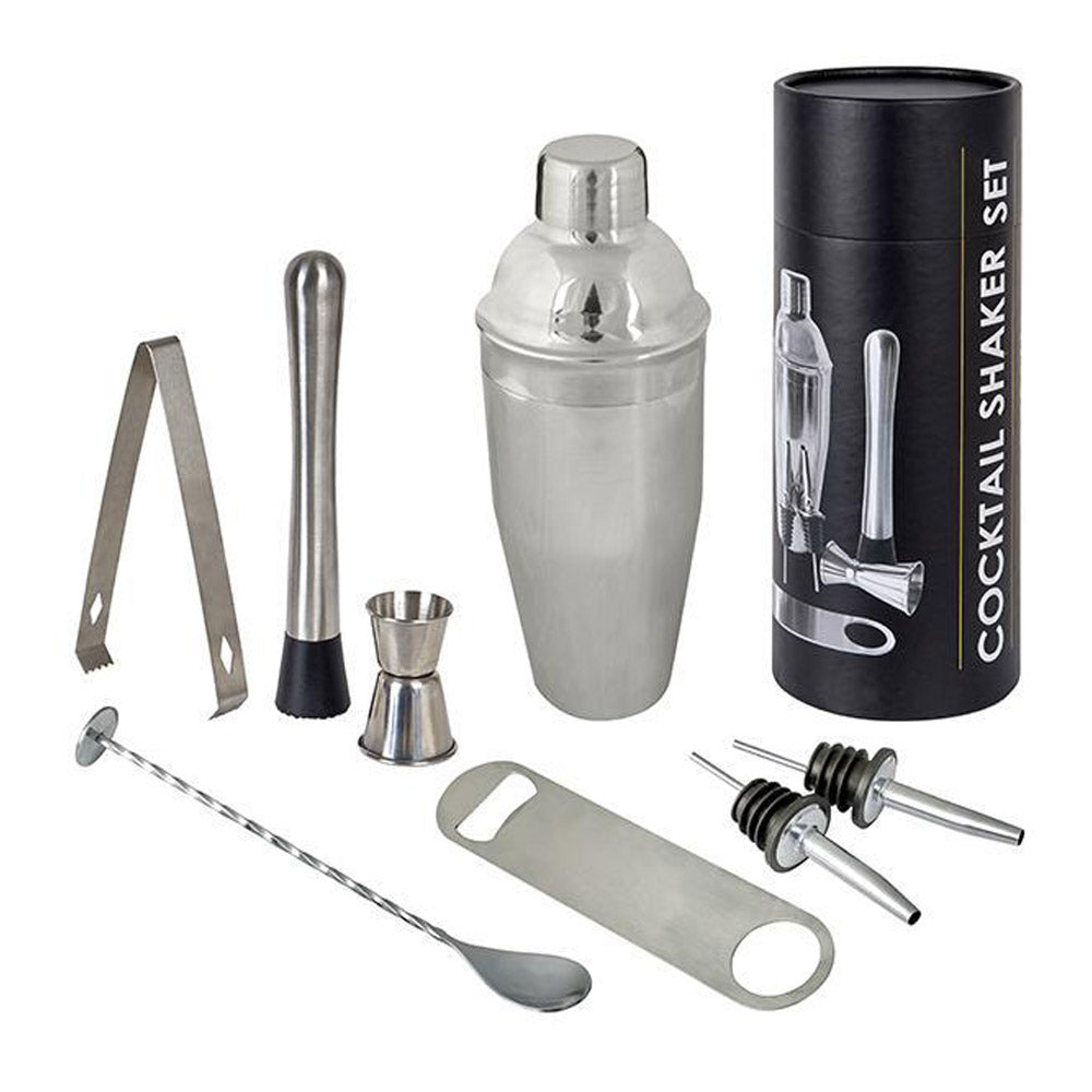 ערכת ברמן סופר פרימיום COCKTAIL SHAKER מעוצבת ואיכותית הכוללת 8 חלקים