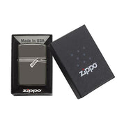 מצית זיפו "קרח שחור" עם רוכסן ZIPPER